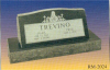 Watkins Monuments — slanted granite headstone